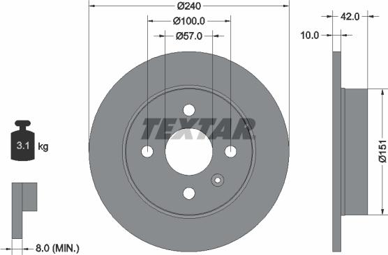 Textar 92092000 - Kočioni disk www.molydon.hr