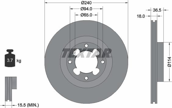 Textar 92092200 - Kočioni disk www.molydon.hr