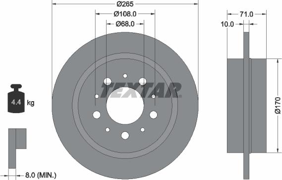 Textar 92097800 - Kočioni disk www.molydon.hr