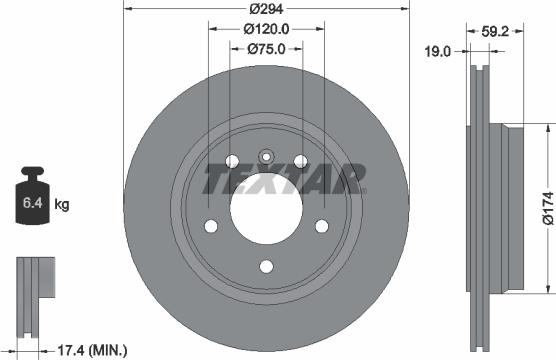 Textar 92097305 - Kočioni disk www.molydon.hr