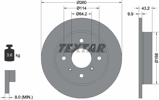 Textar 92049100 - Kočioni disk www.molydon.hr