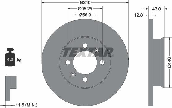 Textar 92044400 - Kočioni disk www.molydon.hr