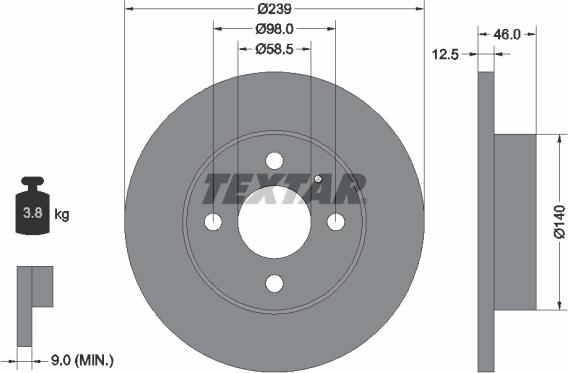 Textar 92044000 - Kočioni disk www.molydon.hr