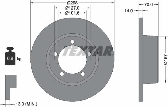 Textar 92040605 - Kočioni disk www.molydon.hr