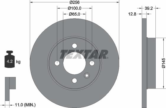 Textar 92041703 - Kočioni disk www.molydon.hr