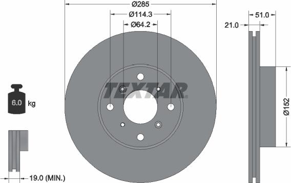 Textar 92048900 - Kočioni disk www.molydon.hr