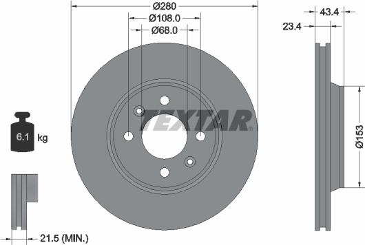 Textar 92048400 - Kočioni disk www.molydon.hr