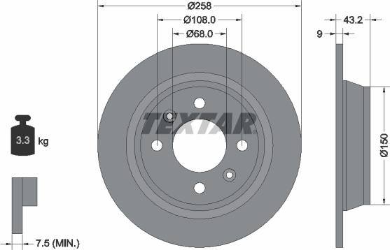 Textar 92048500 - Kočioni disk www.molydon.hr