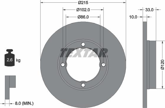 Textar 92043800 - Kočioni disk www.molydon.hr