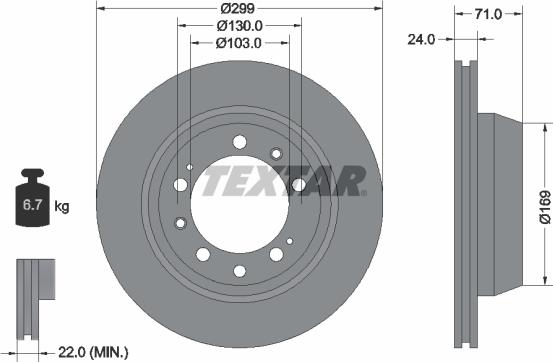 Textar 92043300 - Kočioni disk www.molydon.hr