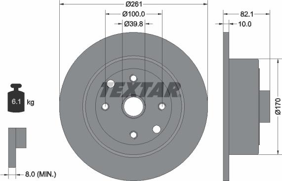 Textar 92042000 - Kočioni disk www.molydon.hr