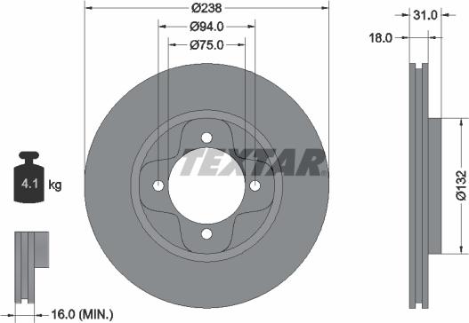 Textar 92047000 - Kočioni disk www.molydon.hr