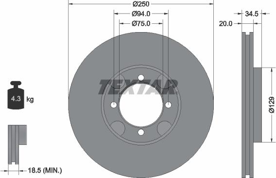 Textar 92047200 - Kočioni disk www.molydon.hr