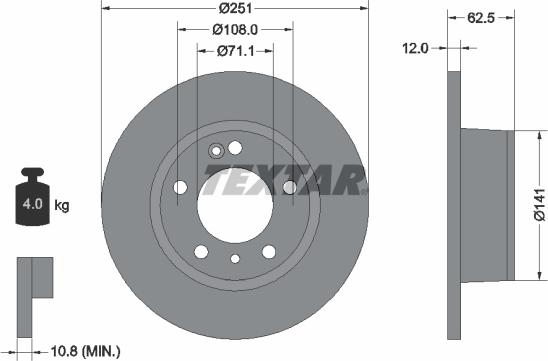 Textar 92059900 - Kočioni disk www.molydon.hr