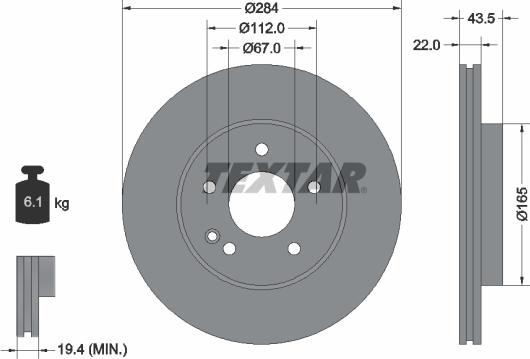 Textar 92059405 - Kočioni disk www.molydon.hr