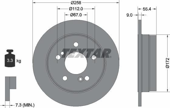 Textar 92059505 - Kočioni disk www.molydon.hr