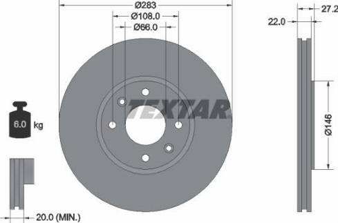 Textar 92059603 - Kočioni disk www.molydon.hr