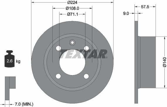 Textar 92059700 - Kočioni disk www.molydon.hr