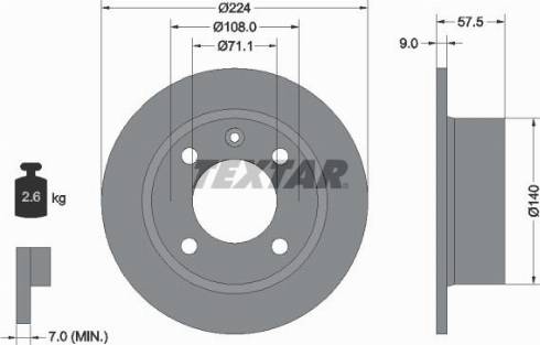 Textar 92059703 - Kočioni disk www.molydon.hr