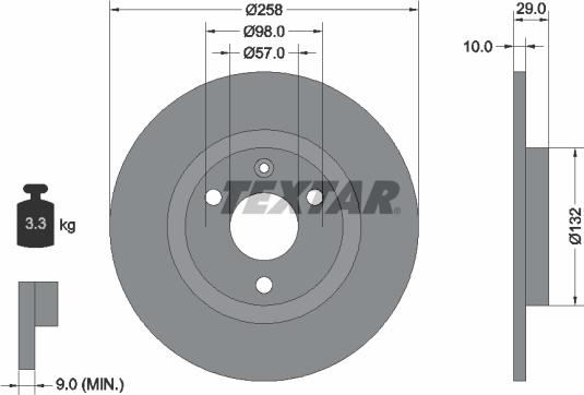 Textar 92054000 - Kočioni disk www.molydon.hr