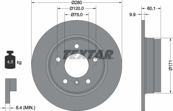 Textar 92055700 - Kočioni disk www.molydon.hr