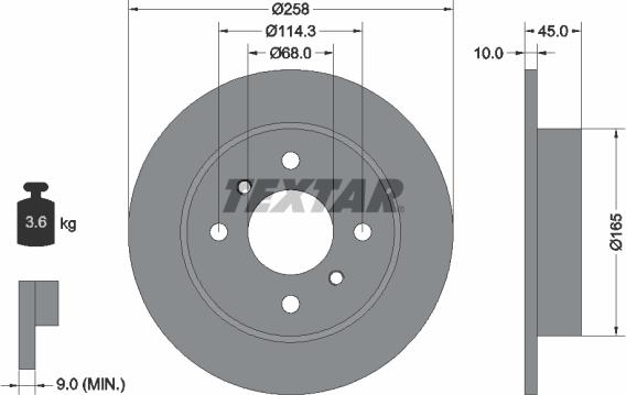 Textar 92056400 - Kočioni disk www.molydon.hr