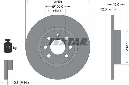 Textar 92050600 - Kočioni disk www.molydon.hr