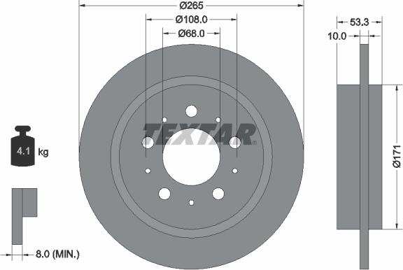 Textar 92051400 - Kočioni disk www.molydon.hr