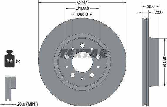 Textar 92051300 - Kočioni disk www.molydon.hr