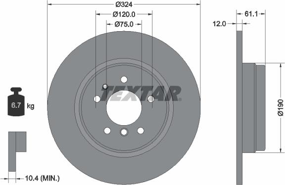 Textar 92058405 - Kočioni disk www.molydon.hr