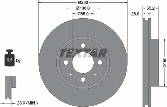 Textar 92058600 - Kočioni disk www.molydon.hr