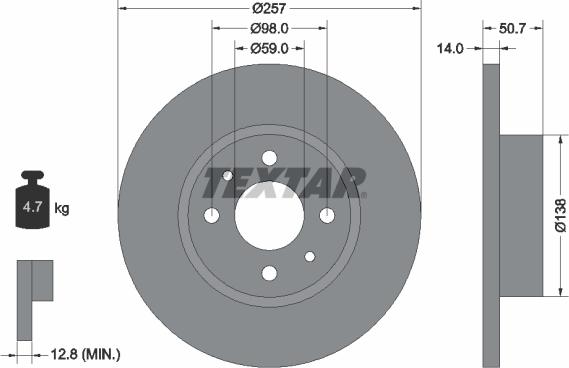 Textar 92053200 - Kočioni disk www.molydon.hr