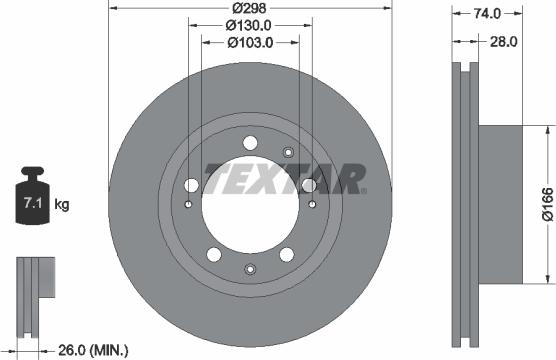 Textar 92052300 - Kočioni disk www.molydon.hr