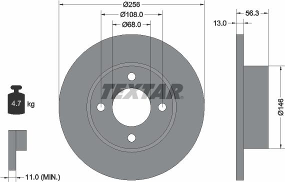 Textar 92057800 - Kočioni disk www.molydon.hr