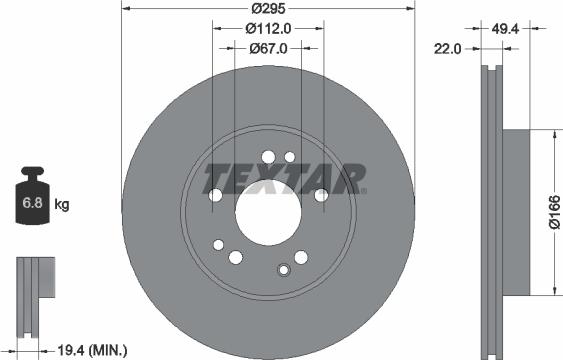 Textar 92057300 - Kočioni disk www.molydon.hr