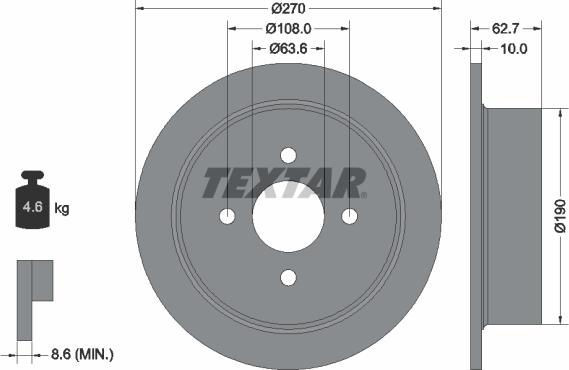 Textar 92064400 - Kočioni disk www.molydon.hr