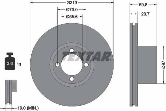 Textar 92064700 - Kočioni disk www.molydon.hr