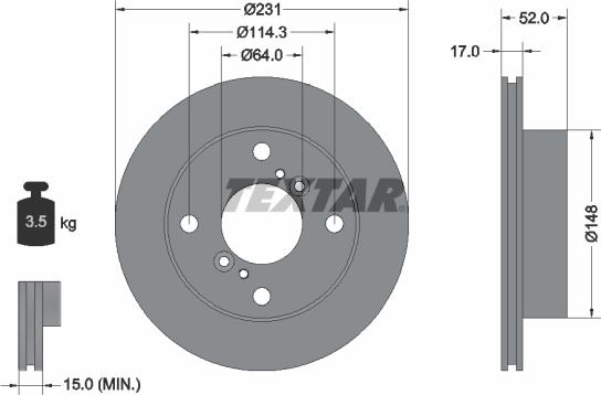 Textar 92065900 - Kočioni disk www.molydon.hr