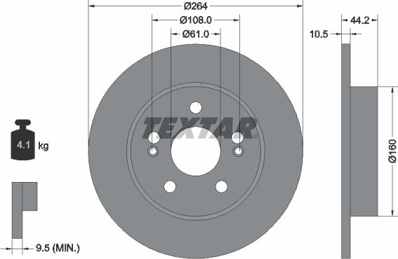 Textar 92065300 - Kočioni disk www.molydon.hr