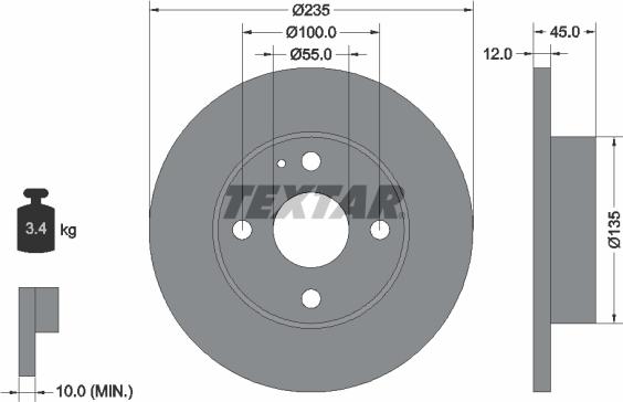 Textar 92066600 - Kočioni disk www.molydon.hr