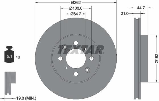 Textar 92060903 - Kočioni disk www.molydon.hr