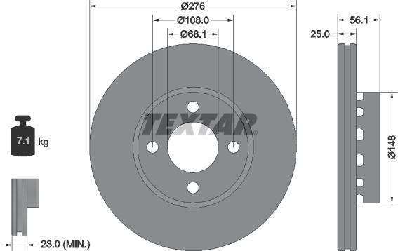 Textar 92060500 - Kočioni disk www.molydon.hr