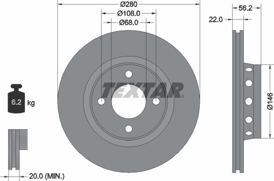 Textar 92060600 - Kočioni disk www.molydon.hr