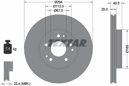 Textar 92060000 - Kočioni disk www.molydon.hr