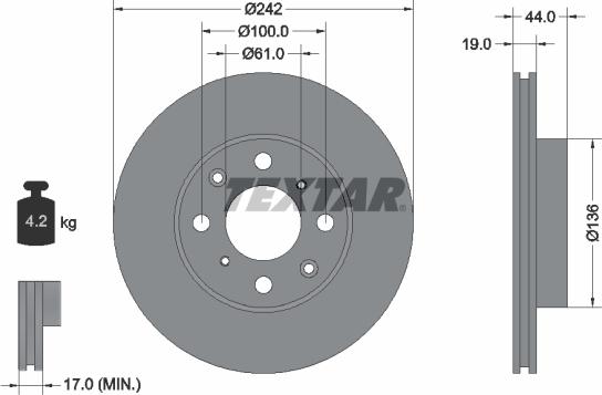 Textar 92060700 - Kočioni disk www.molydon.hr