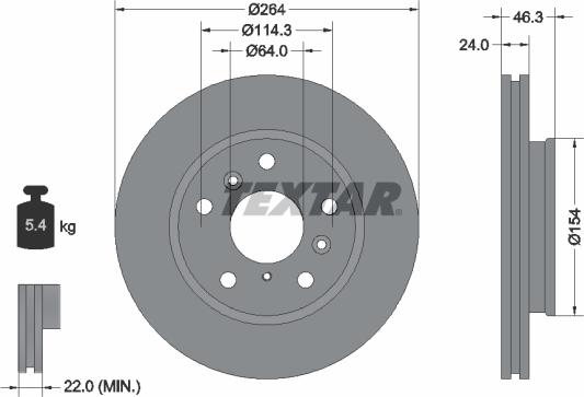 Textar 92061900 - Kočioni disk www.molydon.hr