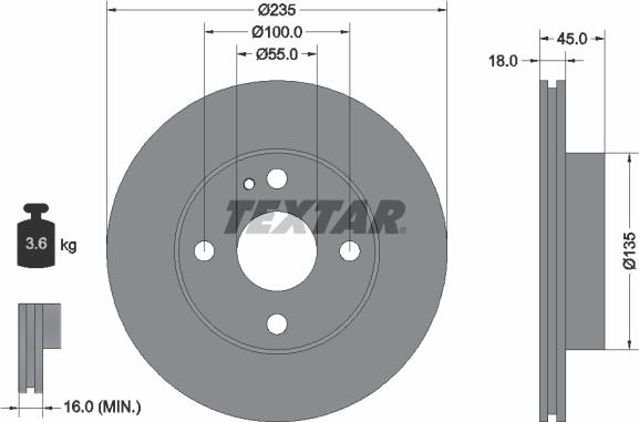 Textar 92061500 - Kočioni disk www.molydon.hr