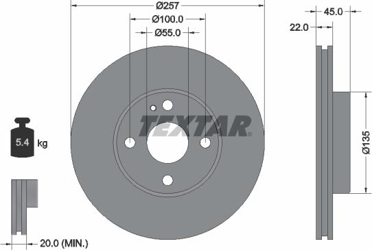 Textar 92061600 - Kočioni disk www.molydon.hr