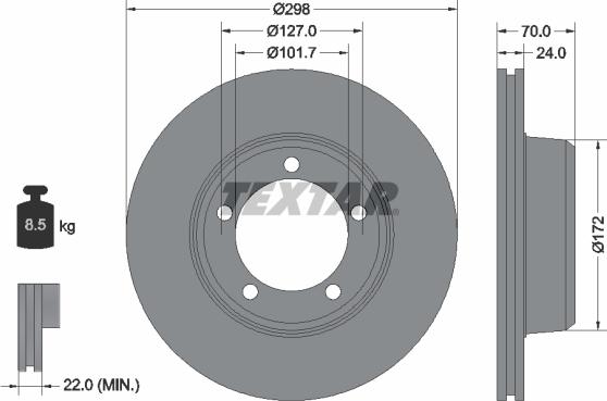 Textar 92061305 - Kočioni disk www.molydon.hr