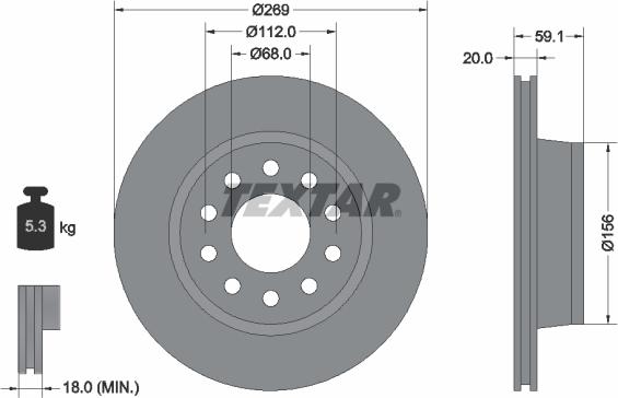 Textar 92068400 - Kočioni disk www.molydon.hr